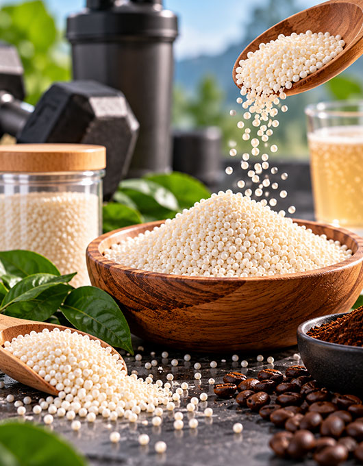 Taste masked microencapsulated Caffeine beadlets 40% w/w